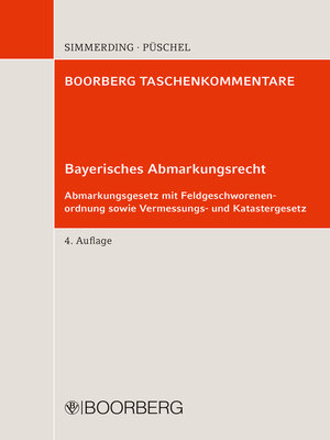 cover image of Bayerisches Abmarkungsrecht